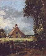 John Constable A cottage in a cornfield oil painting